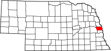 Nebraska Map showing Douglas County