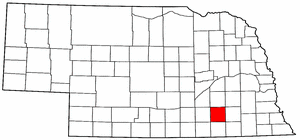 Nebraska Map showing Fillmore County