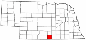 Nebraska Map showing Franklin County