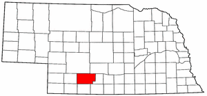 Nebraska Map showing Frontier County