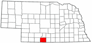 Nebraska Map showing Furnas County
