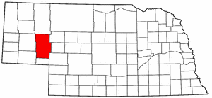 Nebraska Map showing Garden County