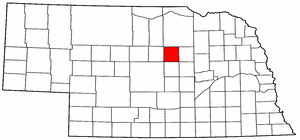 Nebraska Map showing Garfield County