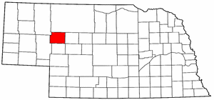 Nebraska Map showing Grant County