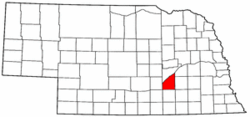 Nebraska Map showing Hamilton County