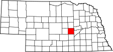 Nebraska Map showing Howard County