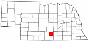 Nebraska Map showing Kearney County