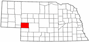 Nebraska Map showing Keith County