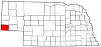Nebraska Map showing Kimball County
