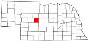 Nebraska Map showing Logan County