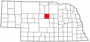 Nebraska Map showing Loup County
