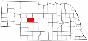 Nebraska Map showing McPherson County