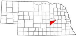 Nebraska Map showing Merrick County