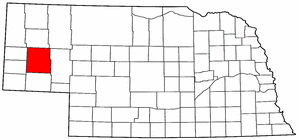 Nebraska Map showing Morrill County