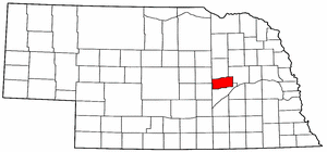 Nebraska Map showing Nance County