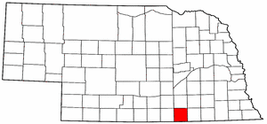 Nebraska Map showing Nuckolls County