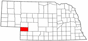 Nebraska Map showing Perkins County