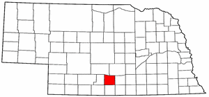 Nebraska Map showing Phelps County
