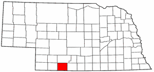 Nebraska Map showing Red Willow County