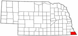 Nebraska Map showing Richardson County