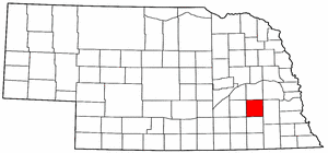 Nebraska Map showing Seward County