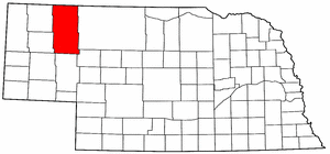 Nebraska Map showing Sheridan County