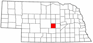 Nebraska Map showing Sherman County