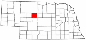 Nebraska Map showing Thomas County
