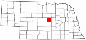 Nebraska Map showing Valley County