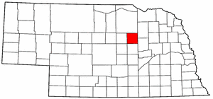 Nebraska Map showing Wheeler County