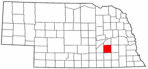 Nebraska Map showing York County