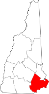 New Hampshire Map showing Rockingham County