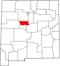 New Mexico Map showing Bernalillo County