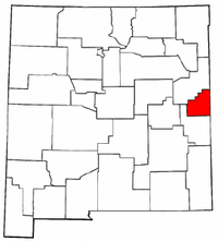 New Mexico Map showing Curry County