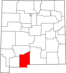 New Mexico Map showing Dona Ana County