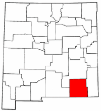 New Mexico Map showing Eddy County