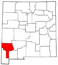 New Mexico Map showing Grant County
