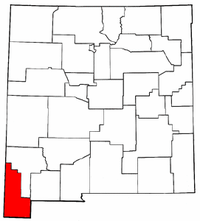 New Mexico Map showing Hidalgo County