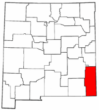 New Mexico Map showing Lea County