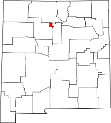 New Mexico Map showing Los Alamos County