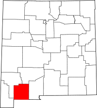 New Mexico Map showing Luna County