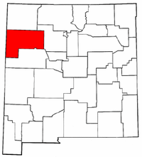 New Mexico Map showing McKinley County