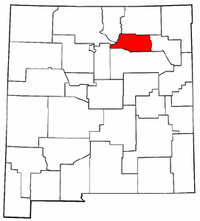 New Mexico Map showing Mora County