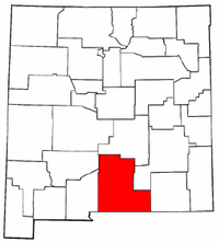 New Mexico Map showing Otero County