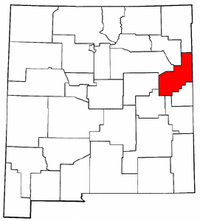 New Mexico Map showing Quay County