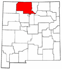 New Mexico Map showing Rio Arriba County