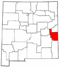 New Mexico Map showing Roosevelt County