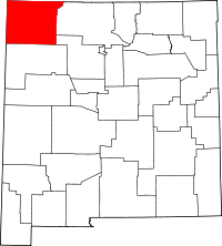 New Mexico Map showing San Juan County