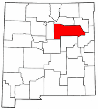 New Mexico Map showing San Miguel County