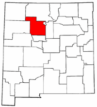 New Mexico Map showing Sandoval County